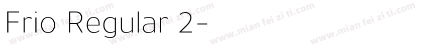 Frio Regular 2字体转换